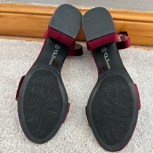 New never worn. Chinese Laundry sandals in cranberry color, size 8.5. - Picture 6 of 6